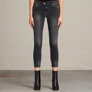 All Saints biker cropped jeans